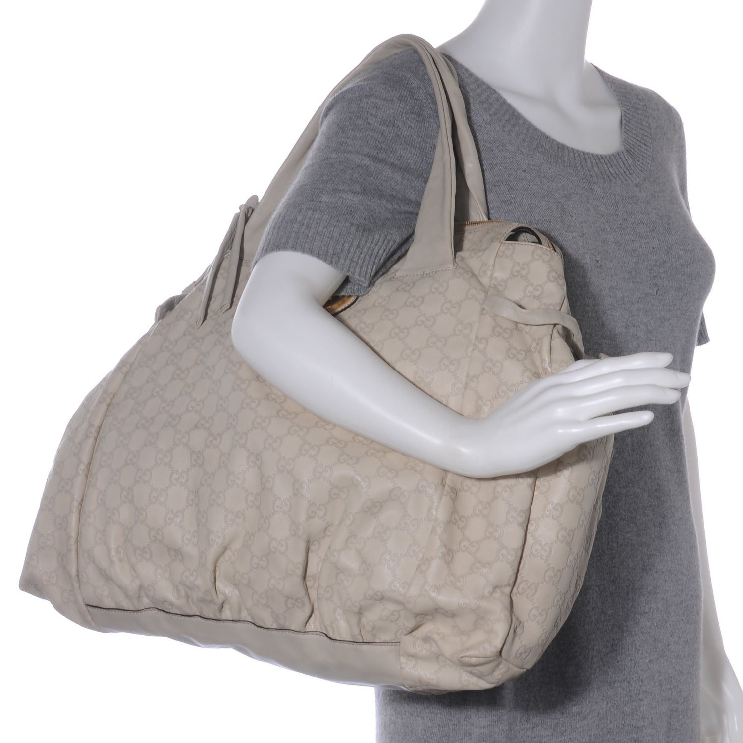 Gucci Guccissima Large Hysteria Tote Off White 2 of 7