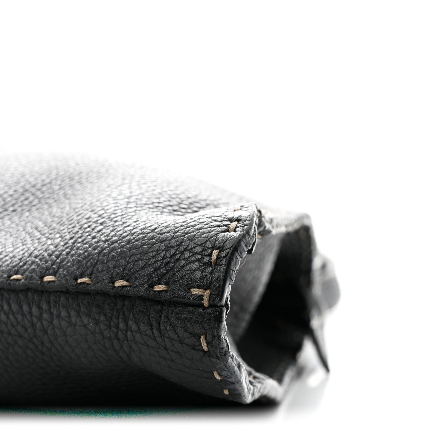 Calfskin Romano Selleria Diablo Large Shopper Black