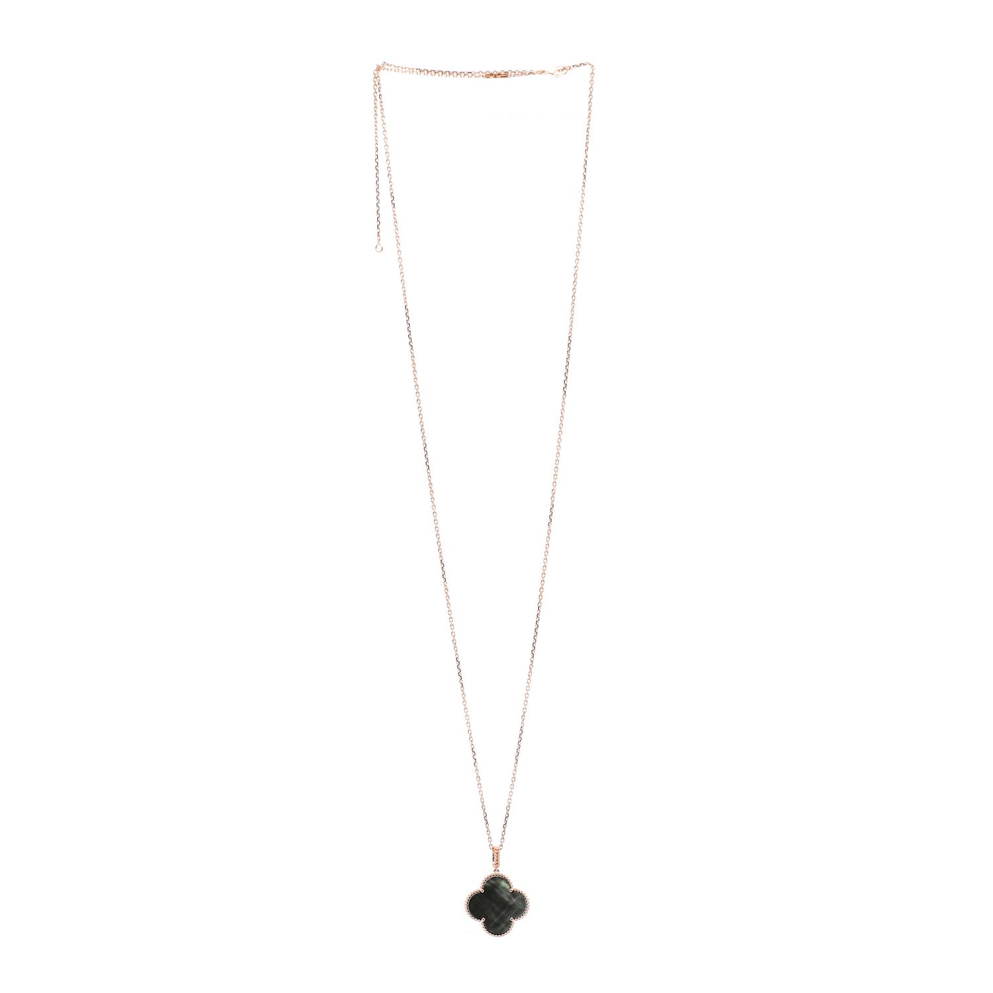 18K Rose Gold Gray Mother of Pearl Magic Alhambra Long Necklace