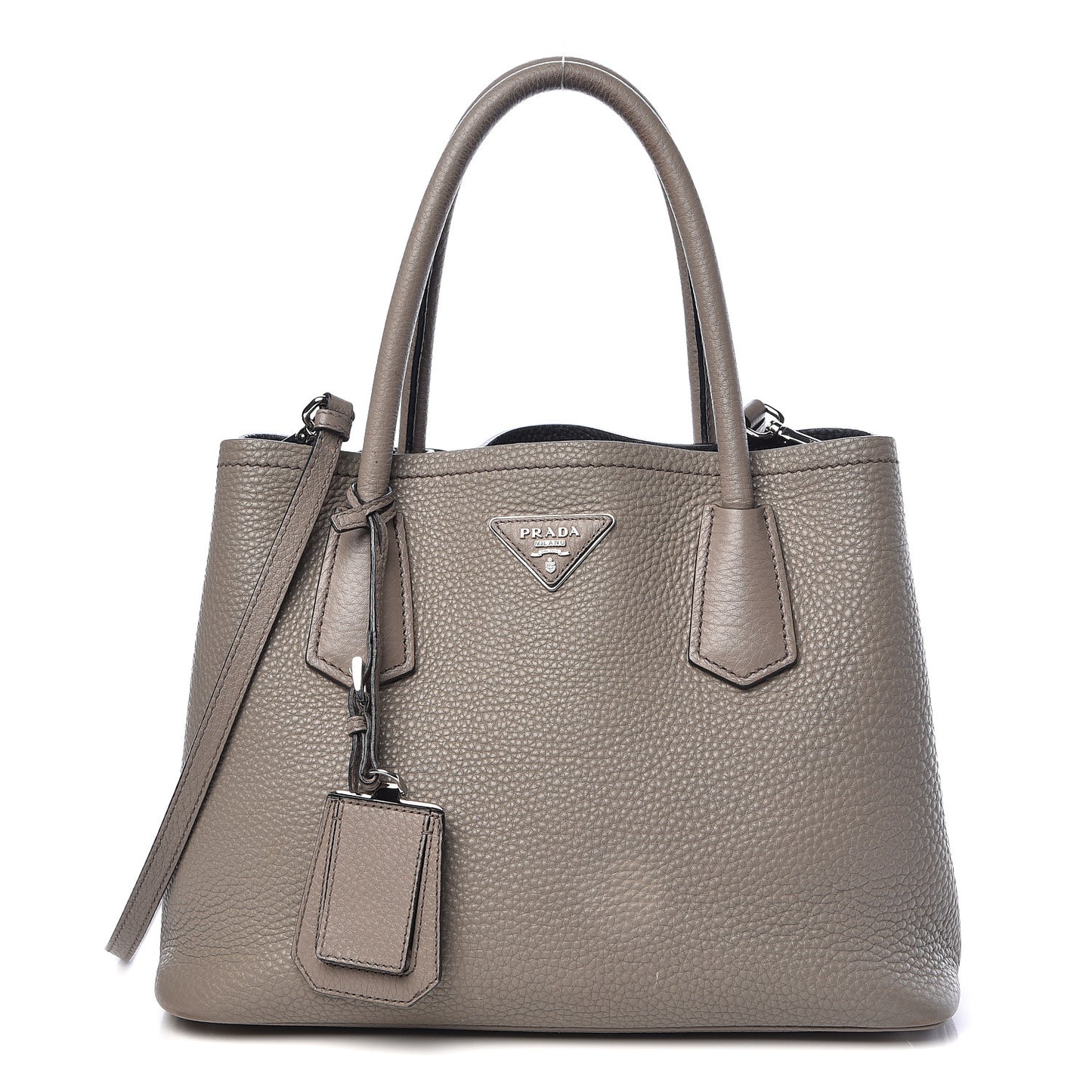 Vitello Daino Small Double Bag Argilla Black