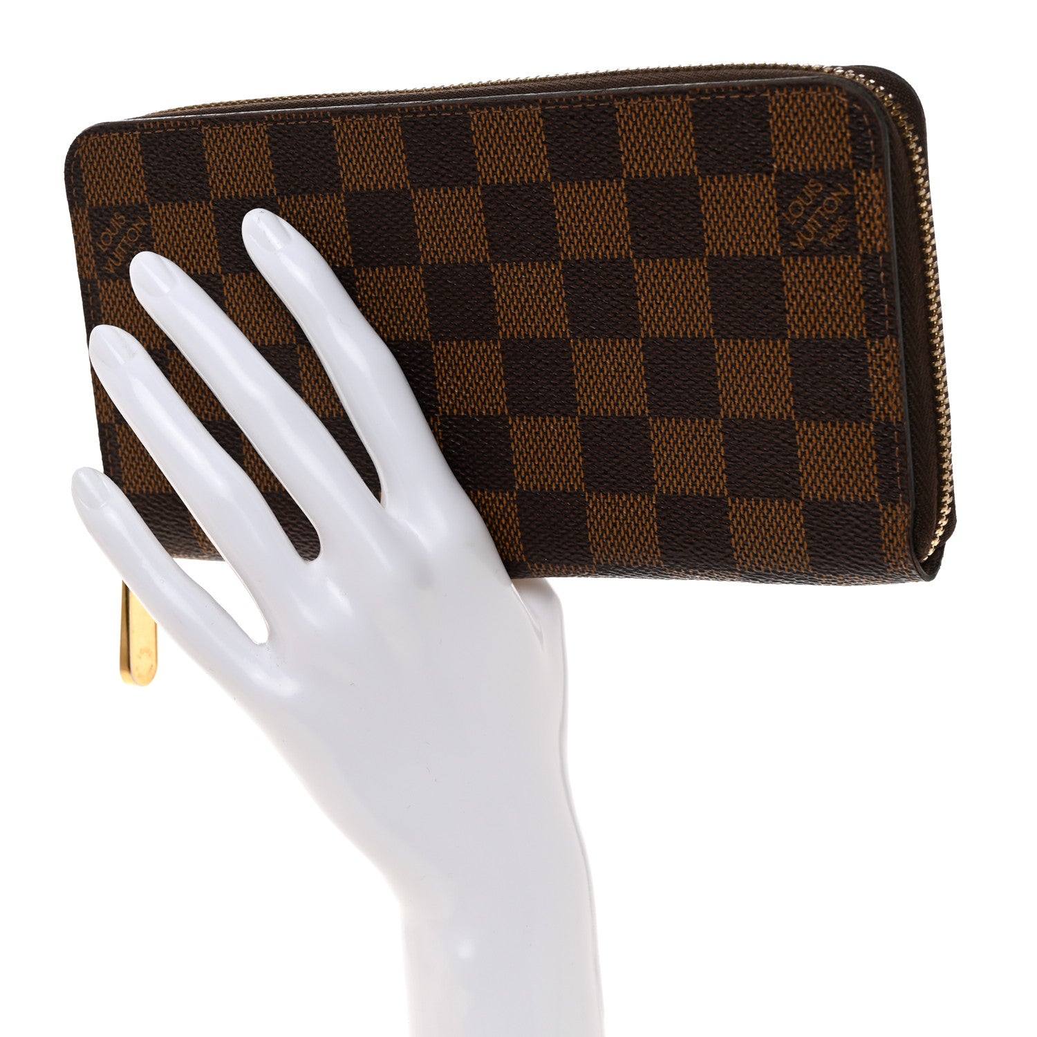 Louis Vuitton Damier Ebene Zippy Wallet Rose Ballerine 2 of 13