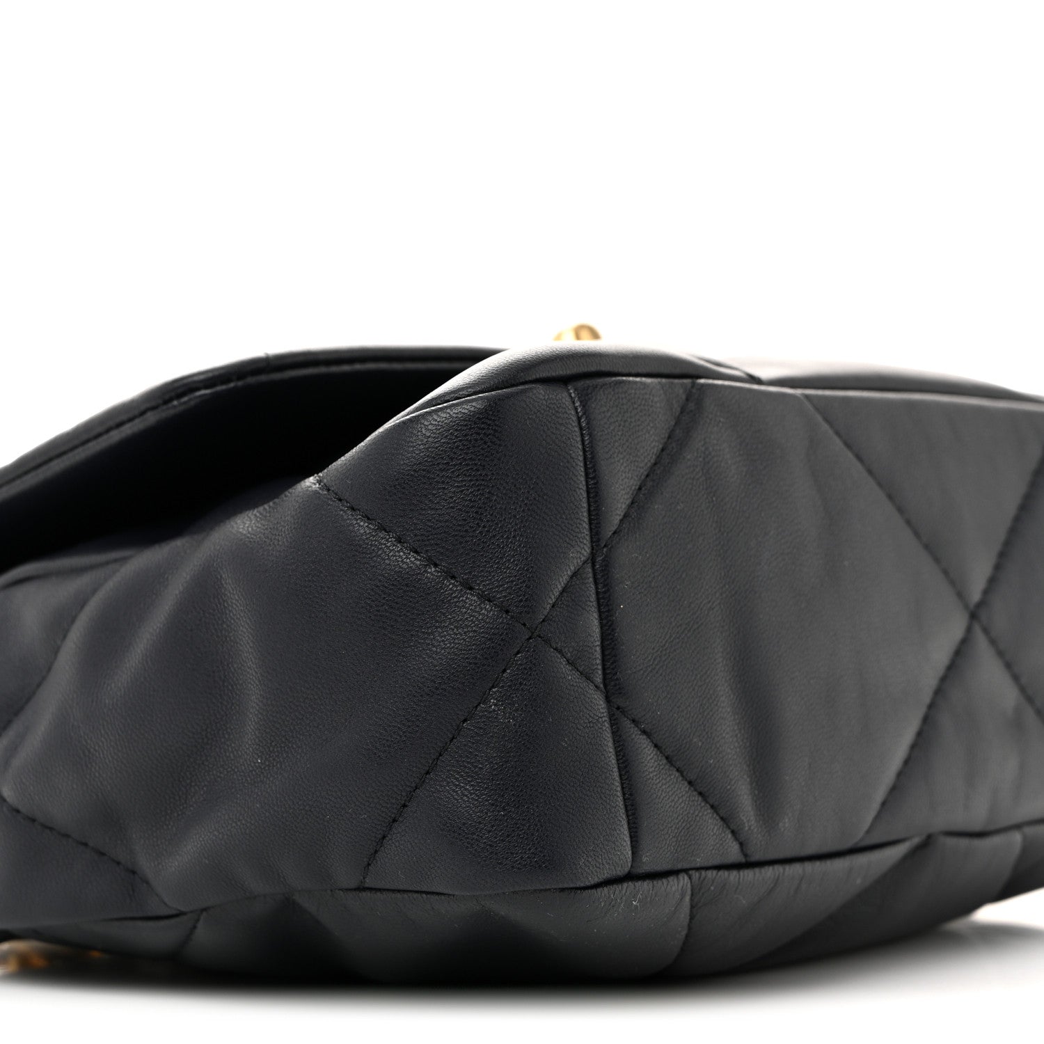 Chanel Goatskin Quilted Medium Chanel 19 Flap Navy Blue 9 of 11