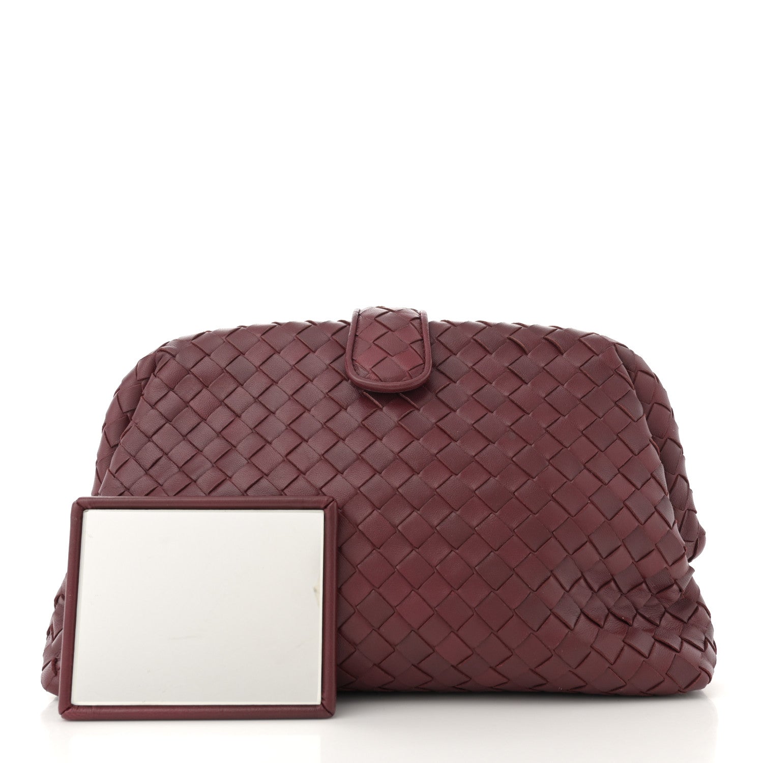 Bottega Veneta Nappa Intrecciato The Lauren 1980 Clutch Gigolo Red 3 of 12