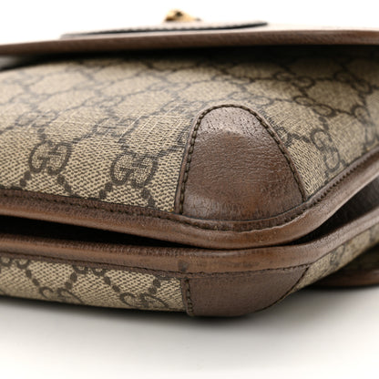 Gucci GG Supreme Monogram Web Small Neo Vintage Double Flap Messenger Bag Beige New Acero 10 of 16