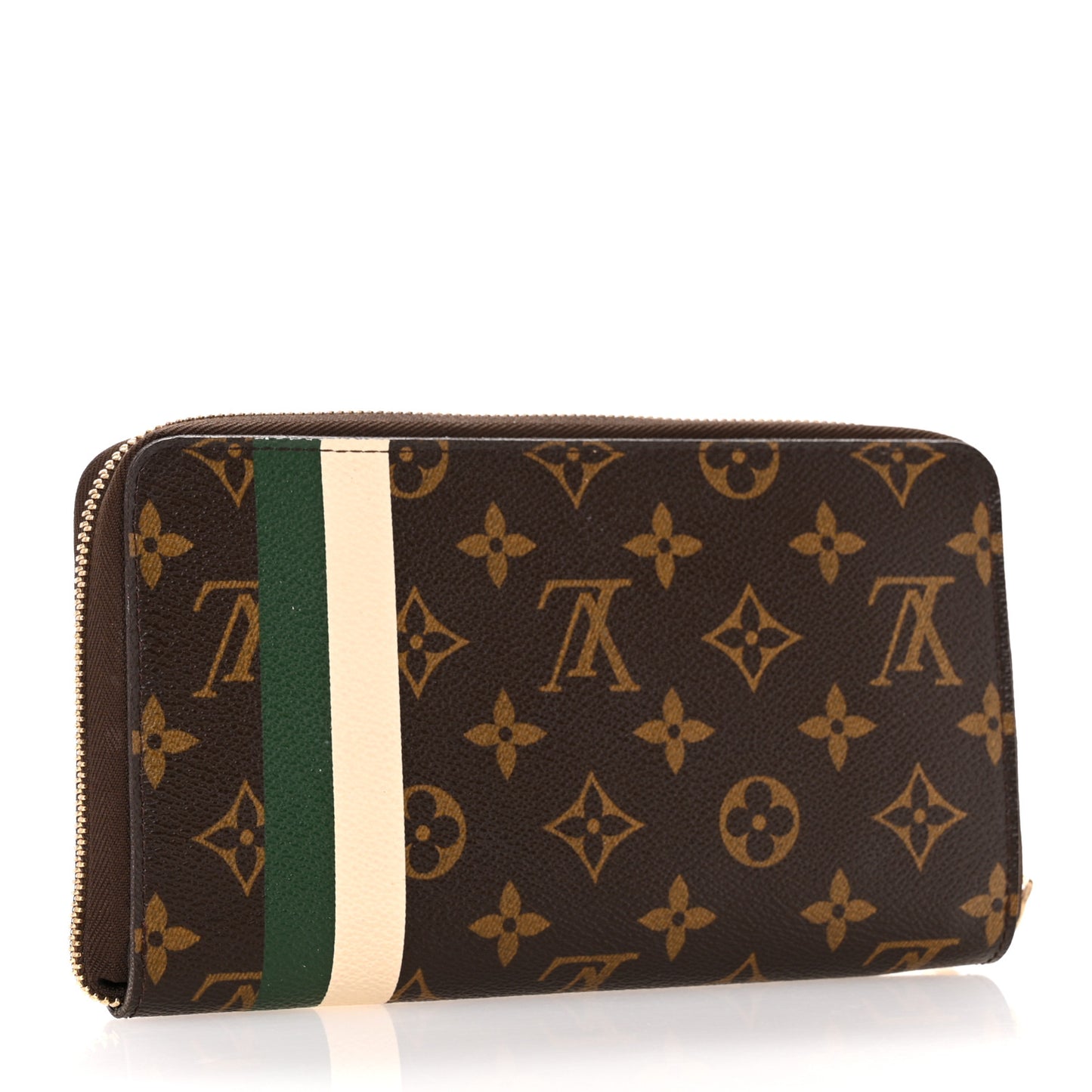 Monogram Groom Zippy Organizer Wallet Green