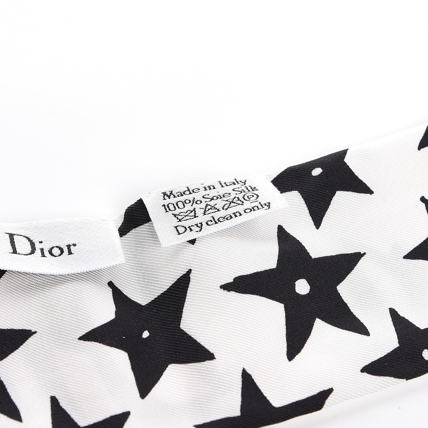 J'adior Star Mitzah Scarf White Black