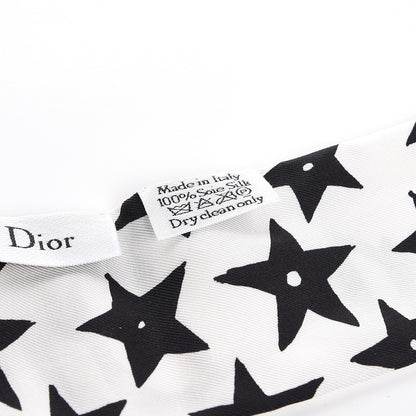 Christian Dior J'adior Star Mitzah Scarf White Black 4 of 5
