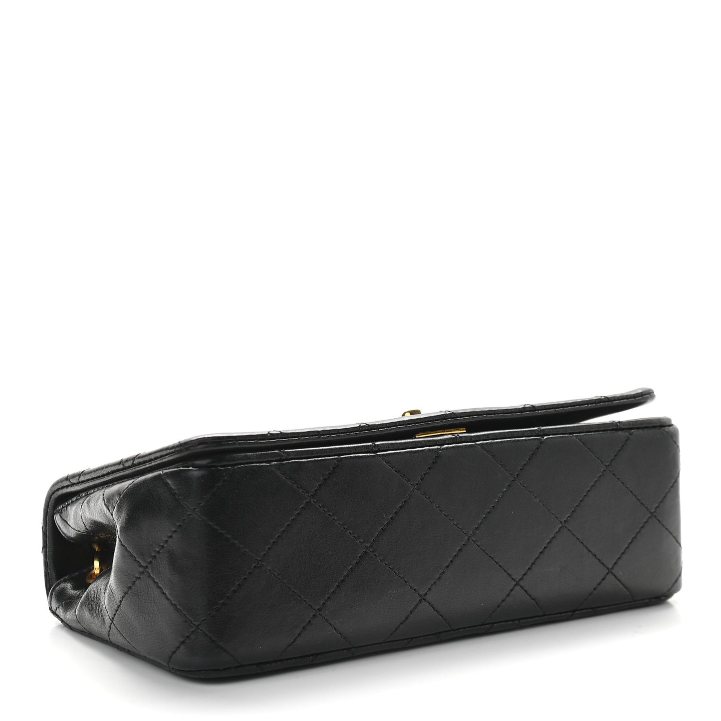 Lambskin Quilted Small Single Flap Black