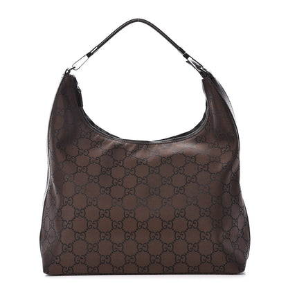 Gucci Nylon Monogram Hobo Dark Brown 1 of 12