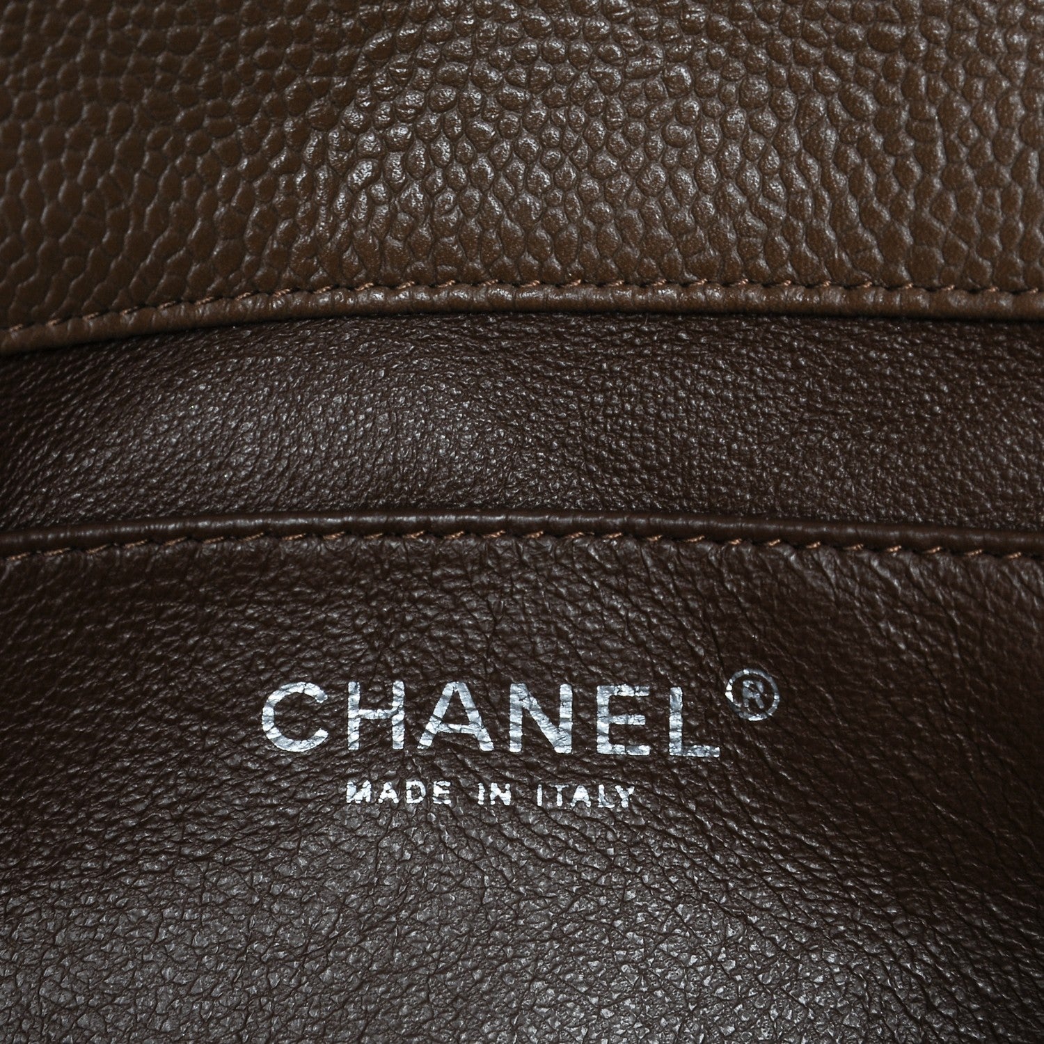 Chanel Caviar Quilted Clutch With Chain Flap Brown 6 of 7