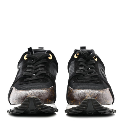Louis Vuitton Suede Monogram Run Away Sneakers 40 Black 2 of 11