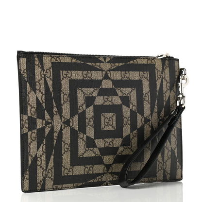 Gucci GG Supreme Monogram Caleido Wristlet Black 3 of 6