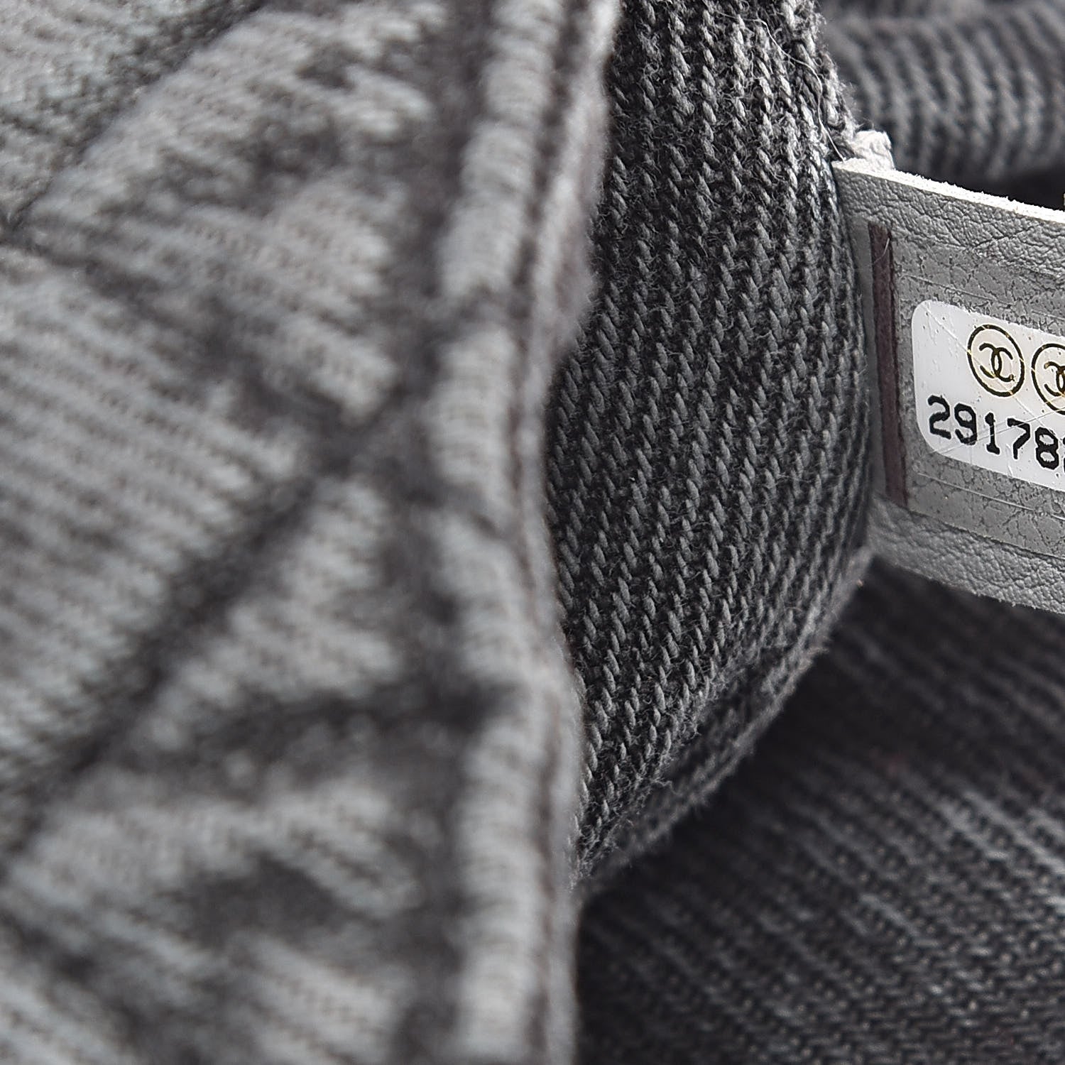 Chanel Washed Denim Quilted Small Denimpression Flap Grey Black 7 of 10