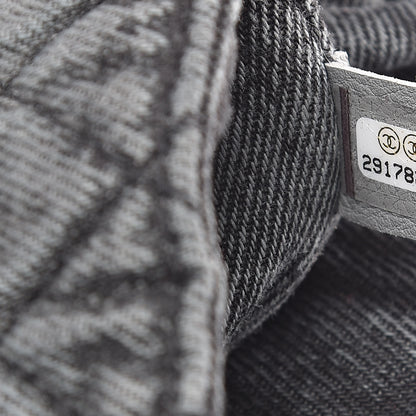 Chanel Washed Denim Quilted Small Denimpression Flap Grey Black 7 of 10