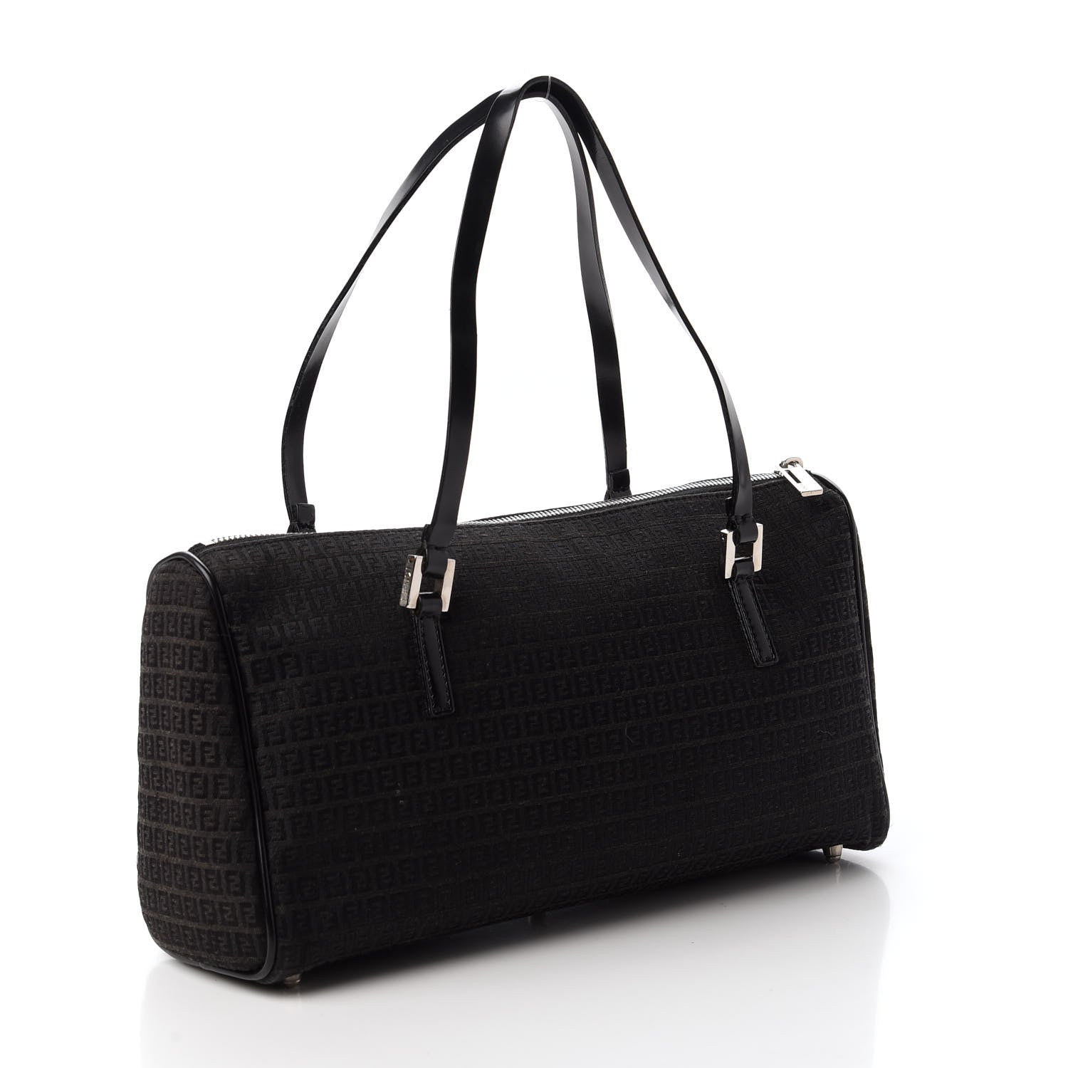 Fendi Zucchino Shoulder Bag Black 3 of 10