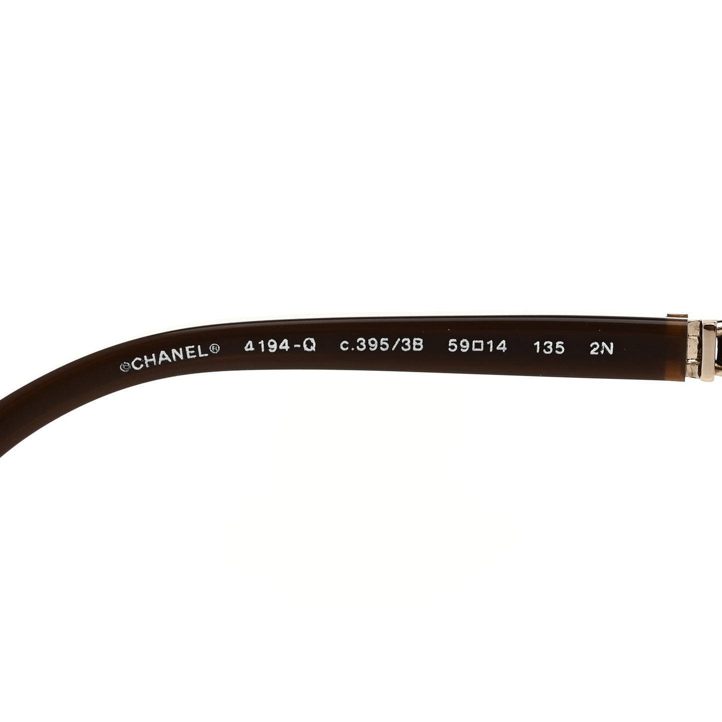 Lambskin Aviator Chain Sunglasses 4194-Q Gold