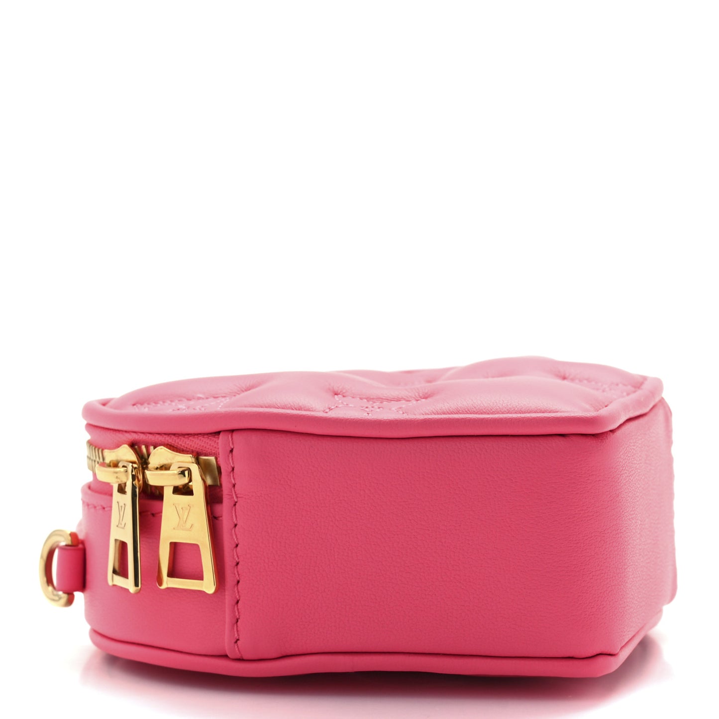 Calfskin Embroidered Monogram Pop My Heart Bag Pouch Dragon Fruit Pink