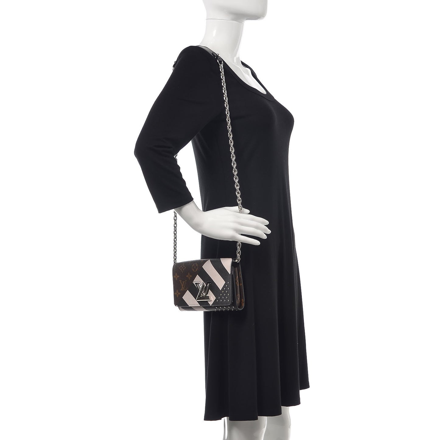 Calfskin Monogram Twist Chain Wallet