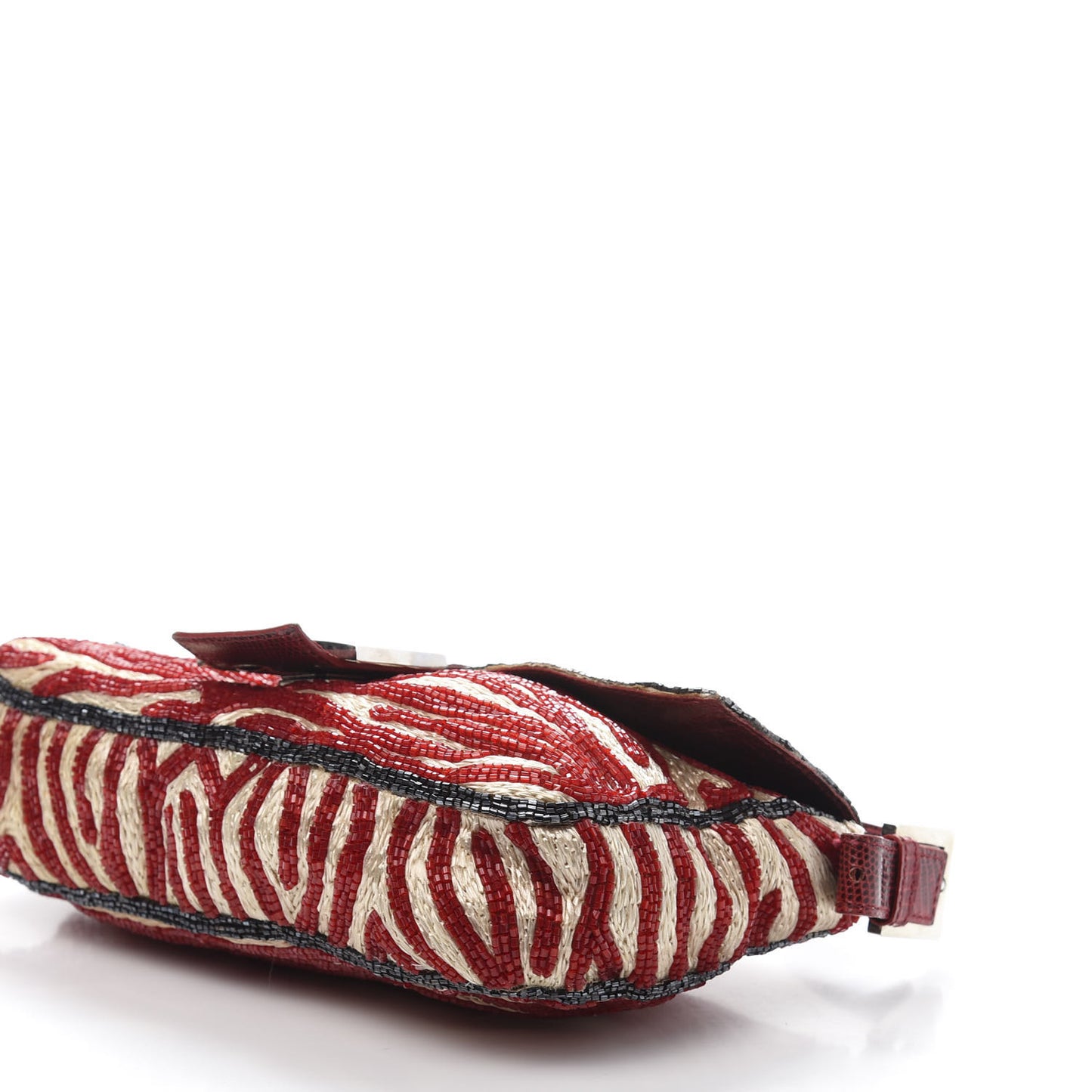 Lizard Beaded Baguette Red