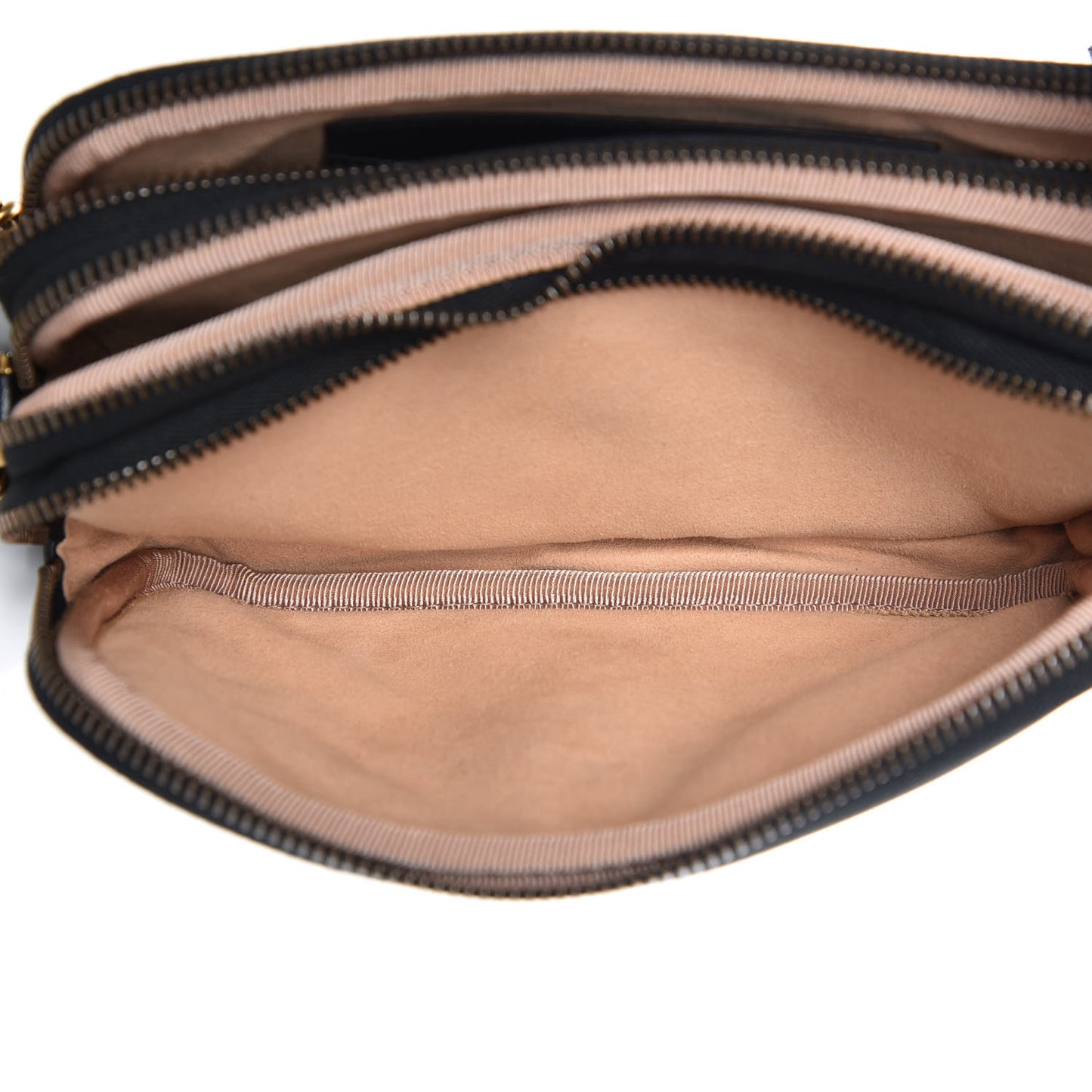Calfskin Matelasse Mini GG Marmont Chain Crossbody Bag Black