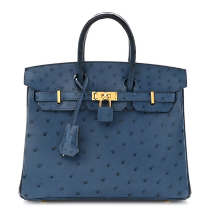 Hermes Ostrich Birkin 25 Deep Blue 1 of 11