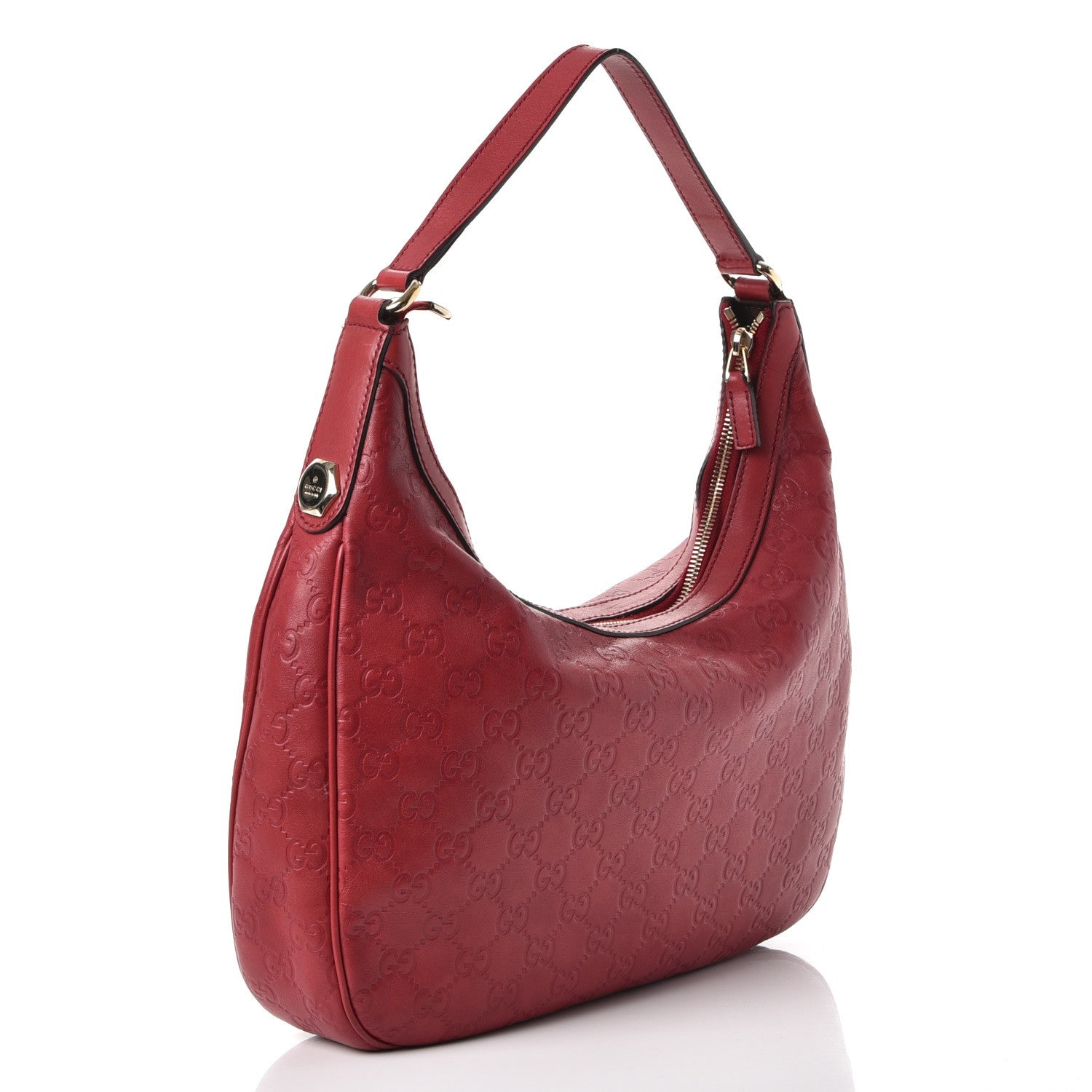 Gucci Guccissima Small Charmy Hobo Red 3 of 9