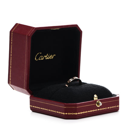 Cartier 18K Pink Gold Diamond 4mm LOVE Wedding Band Ring 52 6 7 of 7