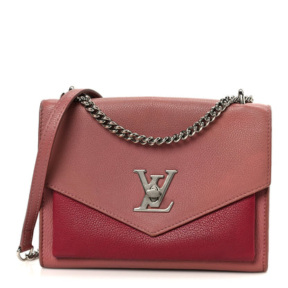 Louis Vuitton Soft Calfskin Mylockme Chain Bag BB Rose Boudoir Lie de Vin 1 of 10