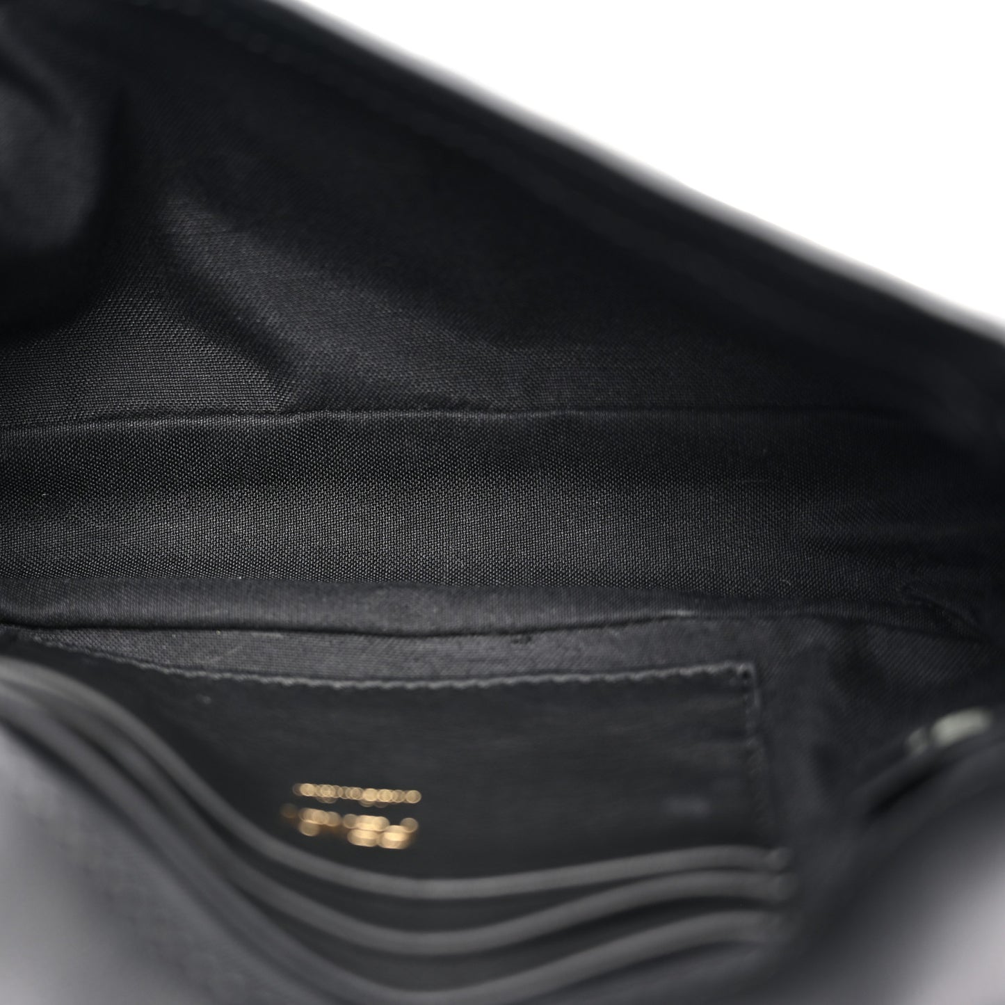 Nappa FF 1974 Embossed Mini Baguette Black