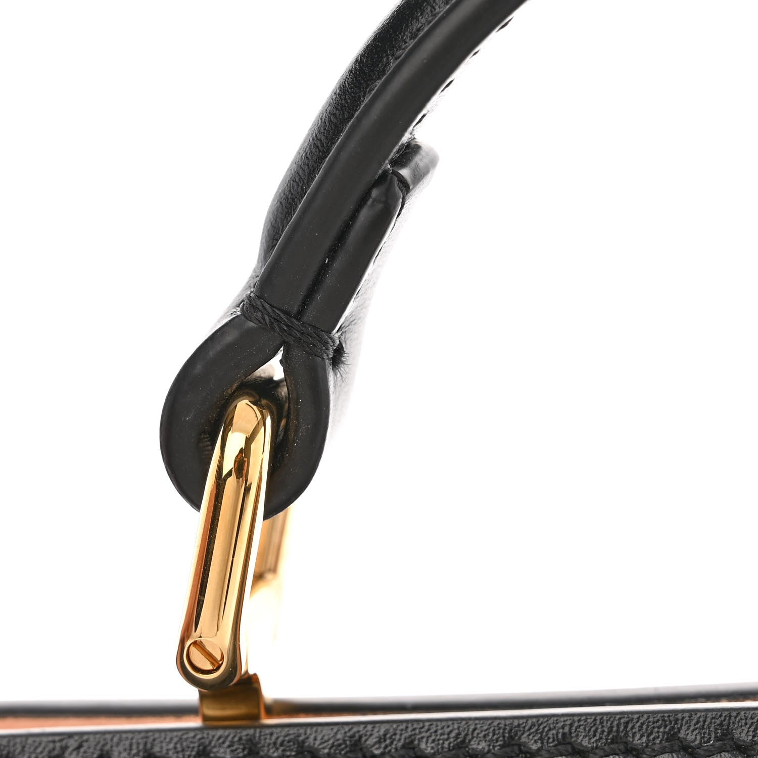 Fendi Vitello King Luxor Shiny Nappa Medium Peekaboo I SEE U East West Satchel Black Light Rose 11 of 11