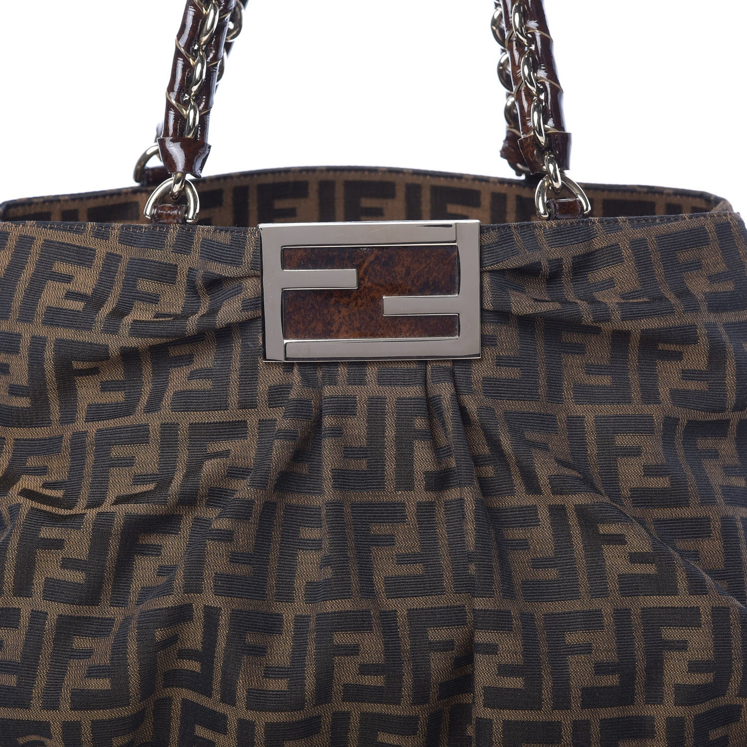Fendi Zucca Mia Tote Tobacco 8 of 10