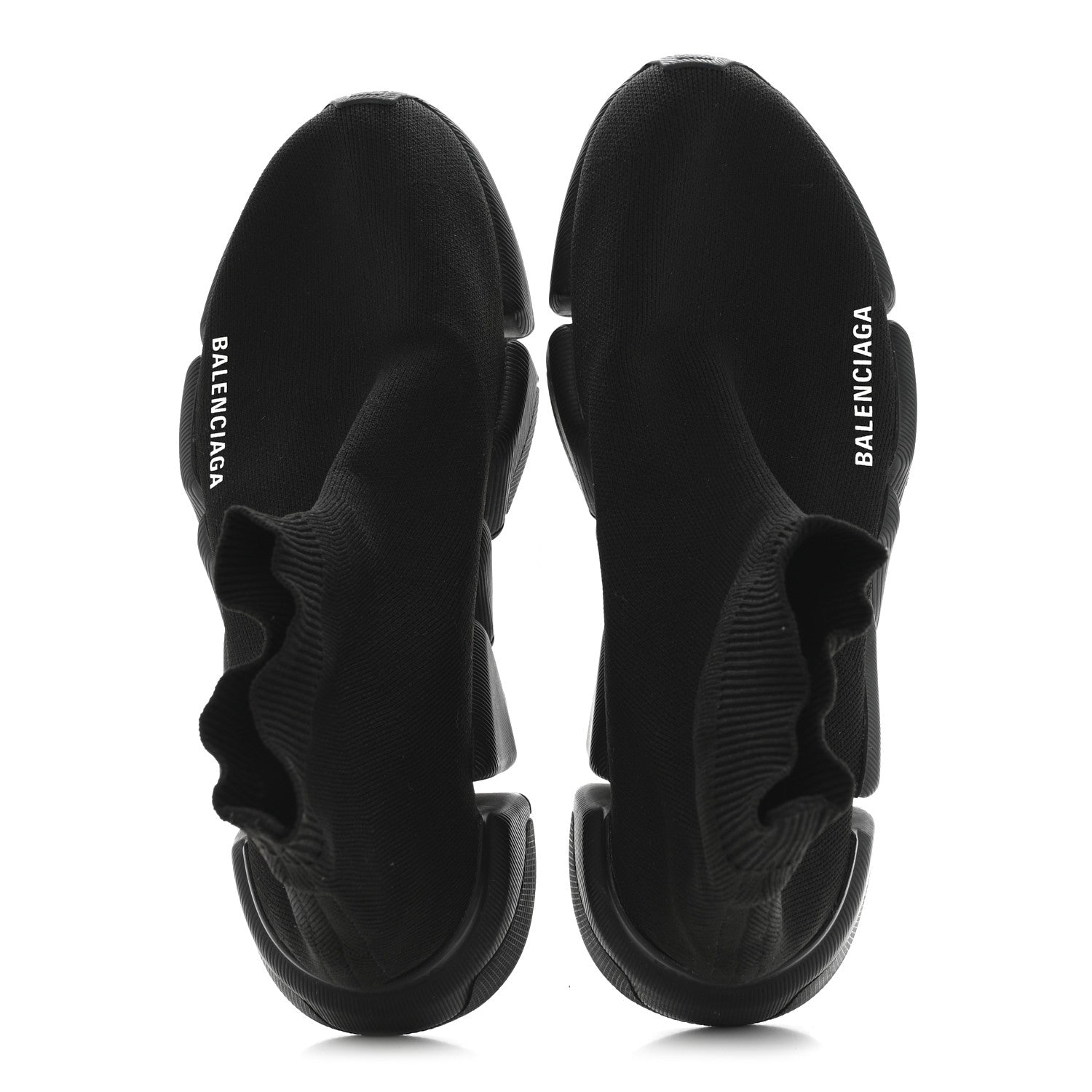 Balenciaga Technical 3D Recycled Knit Womens Speed 2.0 Sneakers 41 Monocolor Black 2 of 10