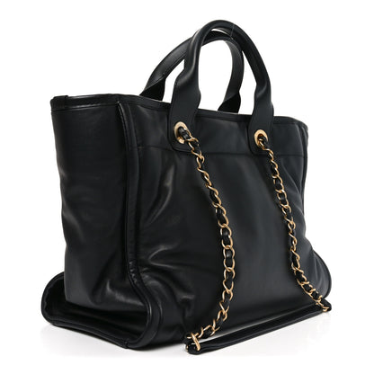 Chanel Calfskin Small Deauville Tote Black 4 of 11