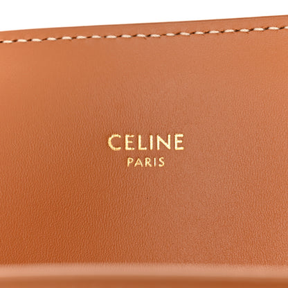 Celine Canvas Calfskin Logo Print Small Vertical Cabas Natural Tan 6 of 11