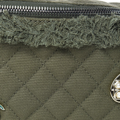 Chanel Canvas Lambskin Quilted Coco Cuba Charms Waist Bag Khaki 8 of 11