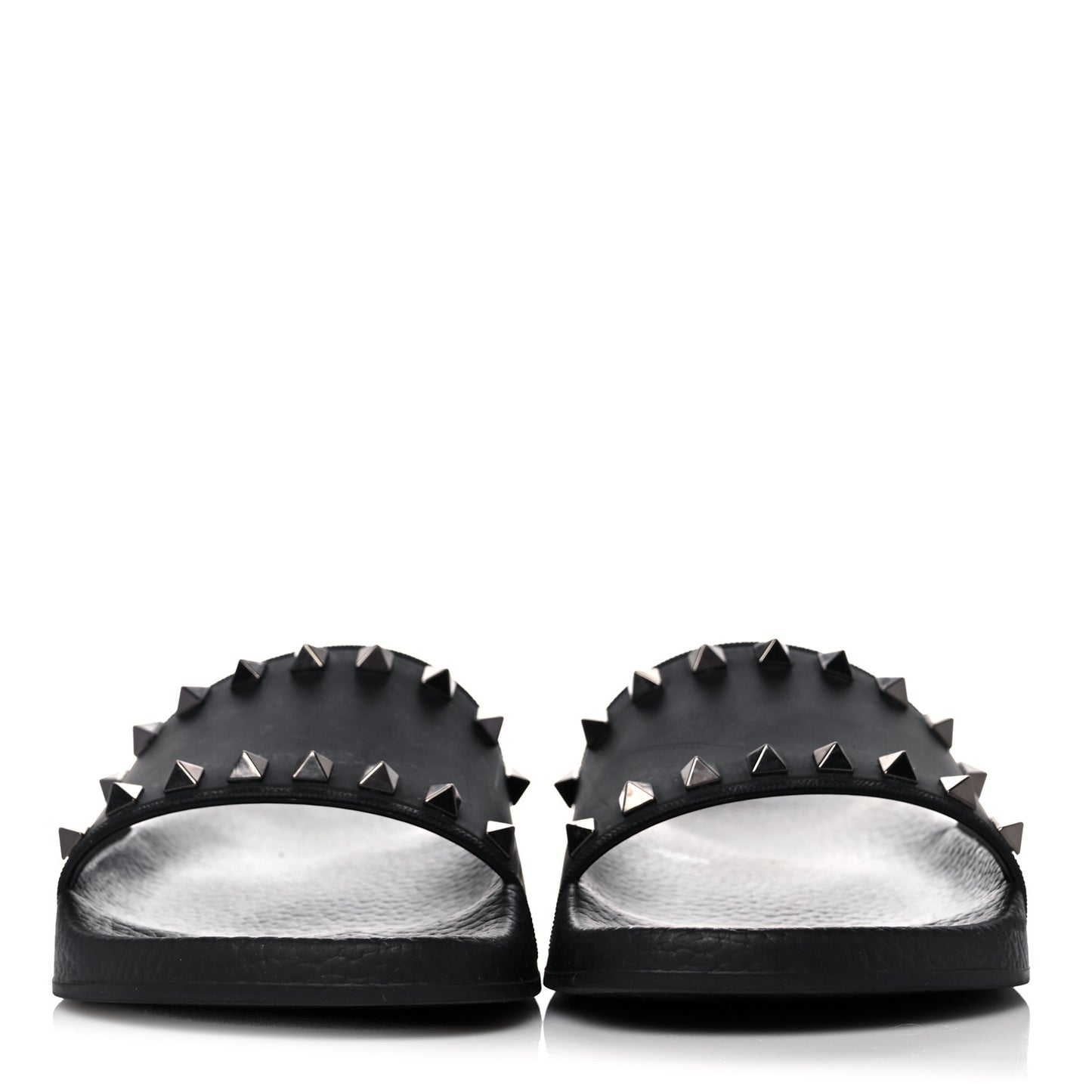 Rubber Rockstud Slide Sandals 38 Black