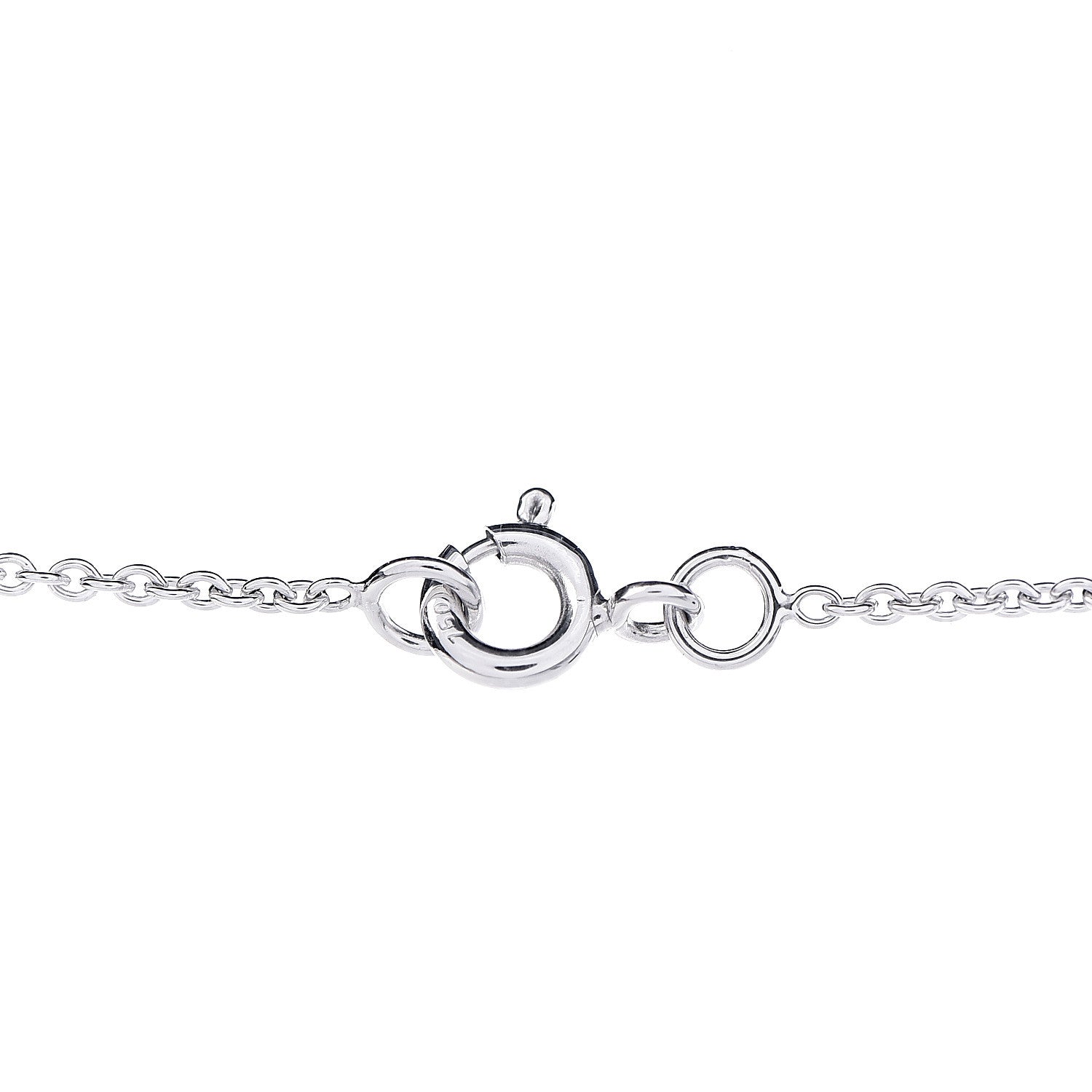 Hermes 18K White Gold Diamond Finesse Pendant Necklace 6 of 8