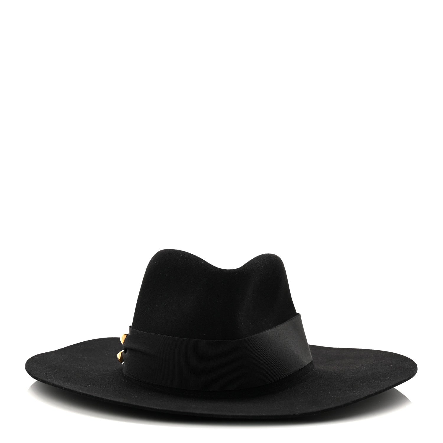 Hermes Rabbit Felt Faubourg Brides De Gala Hat 58 Black 1824156