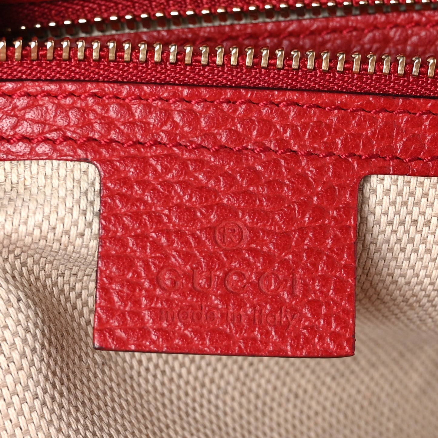 Dollar Calfskin Medium Soho Top Handle Satchel Hibiscus Red