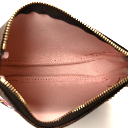 Louis Vuitton Damier Ebene 2020 Christmas Animation Big Wheel Mini Pochette Accessories Rose Ballerine 5 of 10