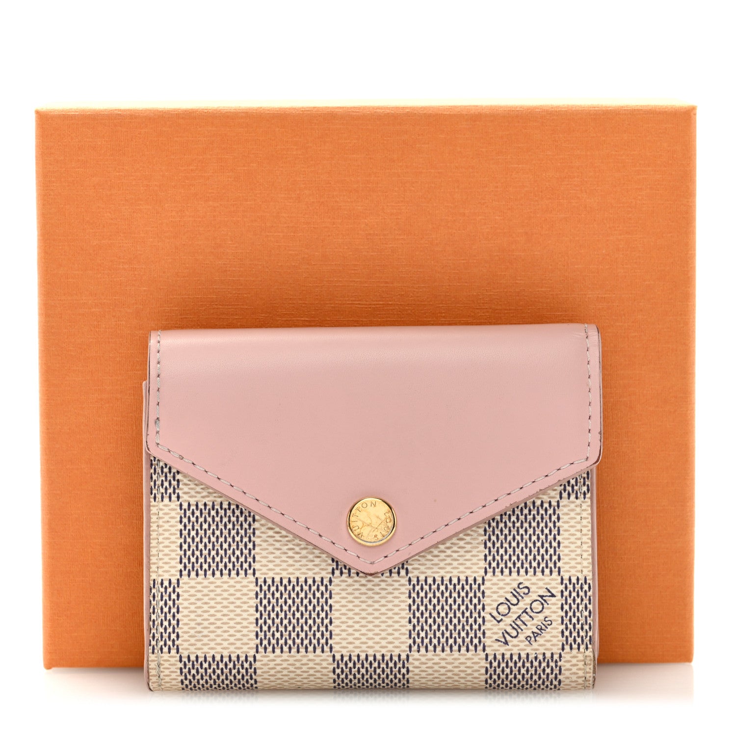 Louis Vuitton Damier Azur Zoe Wallet Rose Ballerine 7 of 7