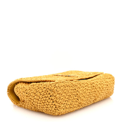 Saint Laurent Raffia Monogram Medium Jamie Yellow 4 of 9