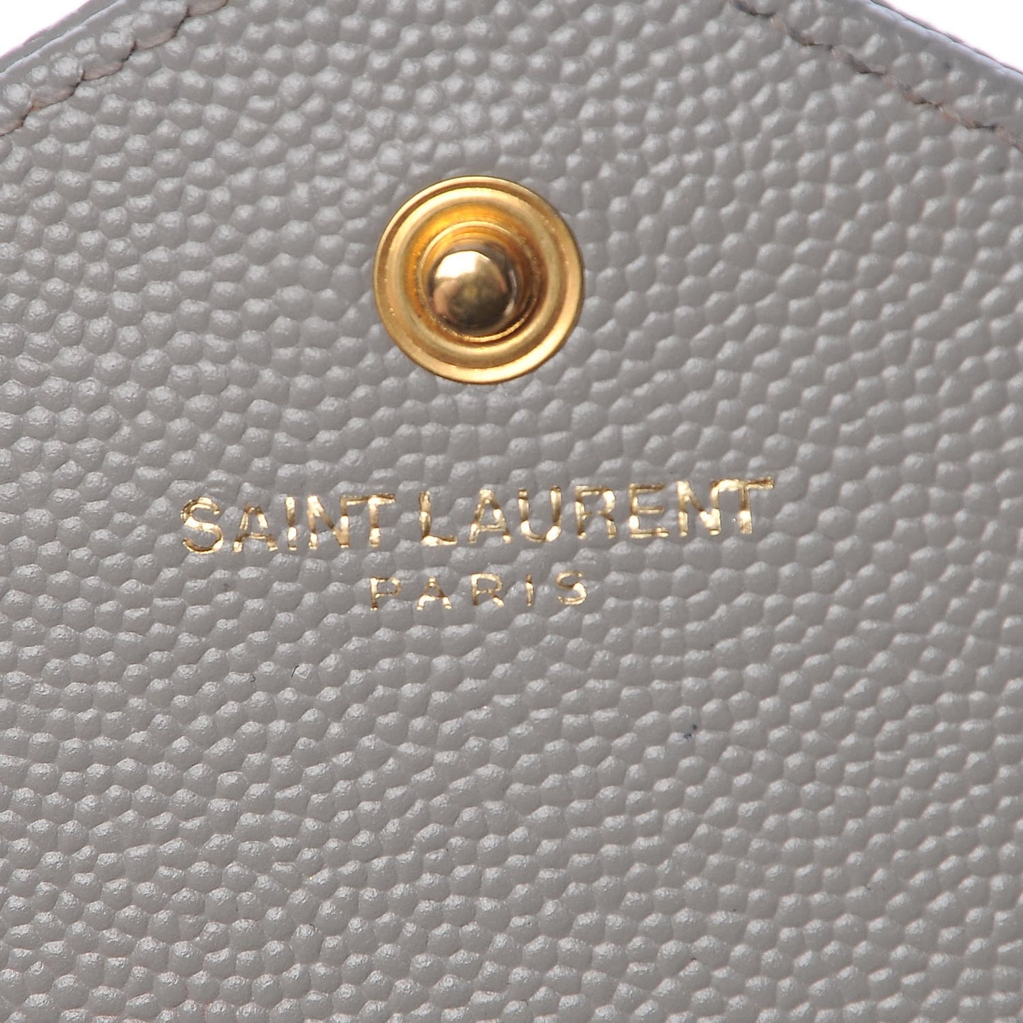 Grain De Poudre Matelasse Chevron Monogram Chain Wallet Fog
