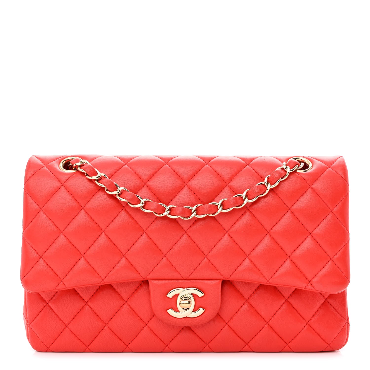 Chanel Lambskin Quilted Medium Double Flap Red 1 of 13