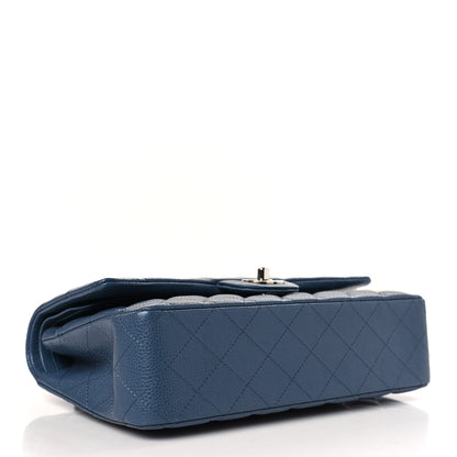 Chanel Caviar Quilted Medium Double Flap Blue 4 of 9
