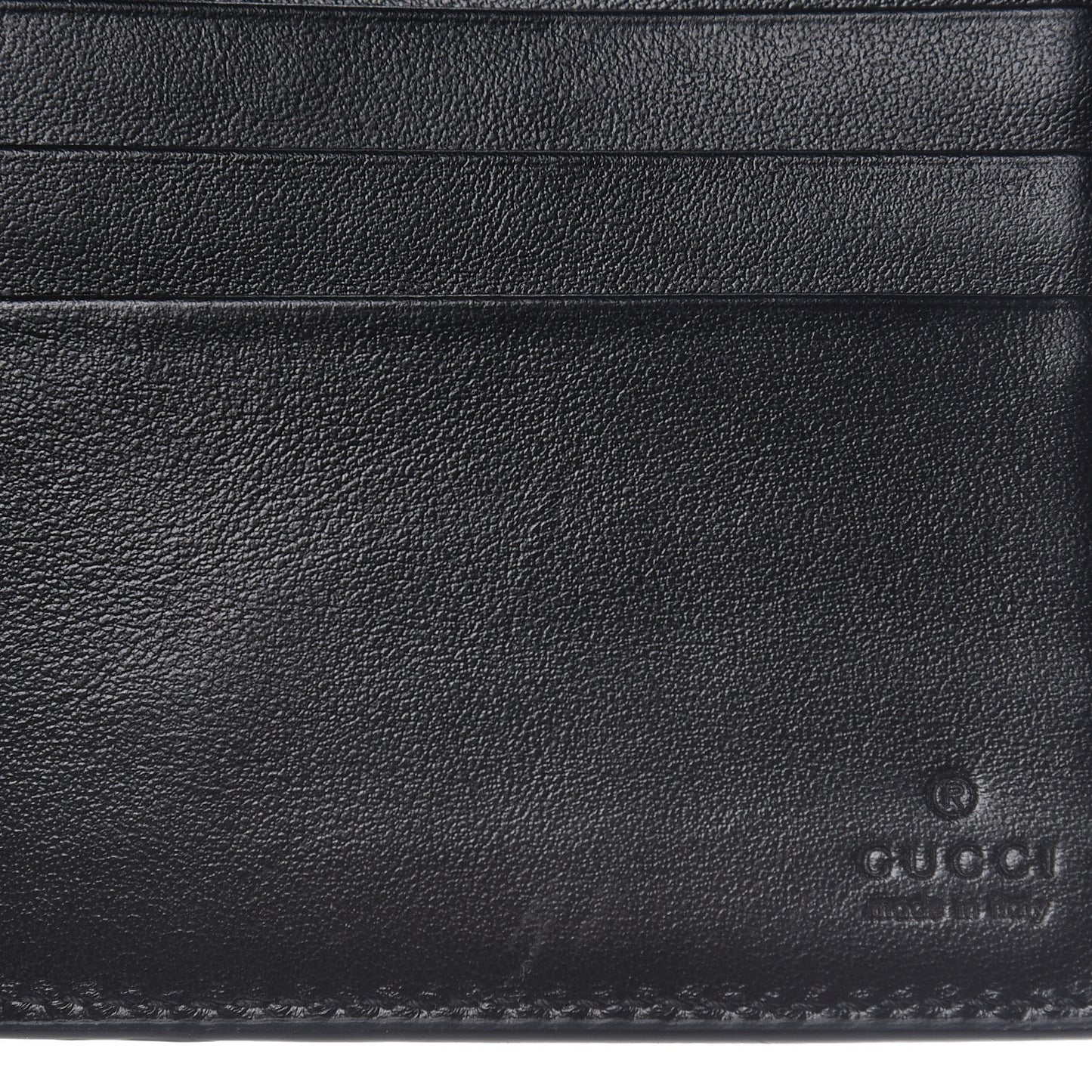GG Supreme Monogram Selleria Calfskin Tiger Nice Bi-Fold Wallet Beige Ebony Multicolor Black