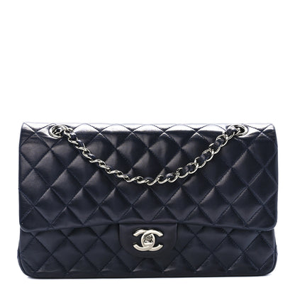 Chanel Lambskin Quilted Medium Double Flap Navy 1 of 12