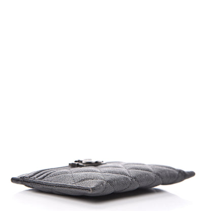 Chanel Caviar Quilted Boy Card Holder Charcoal 4 of 11