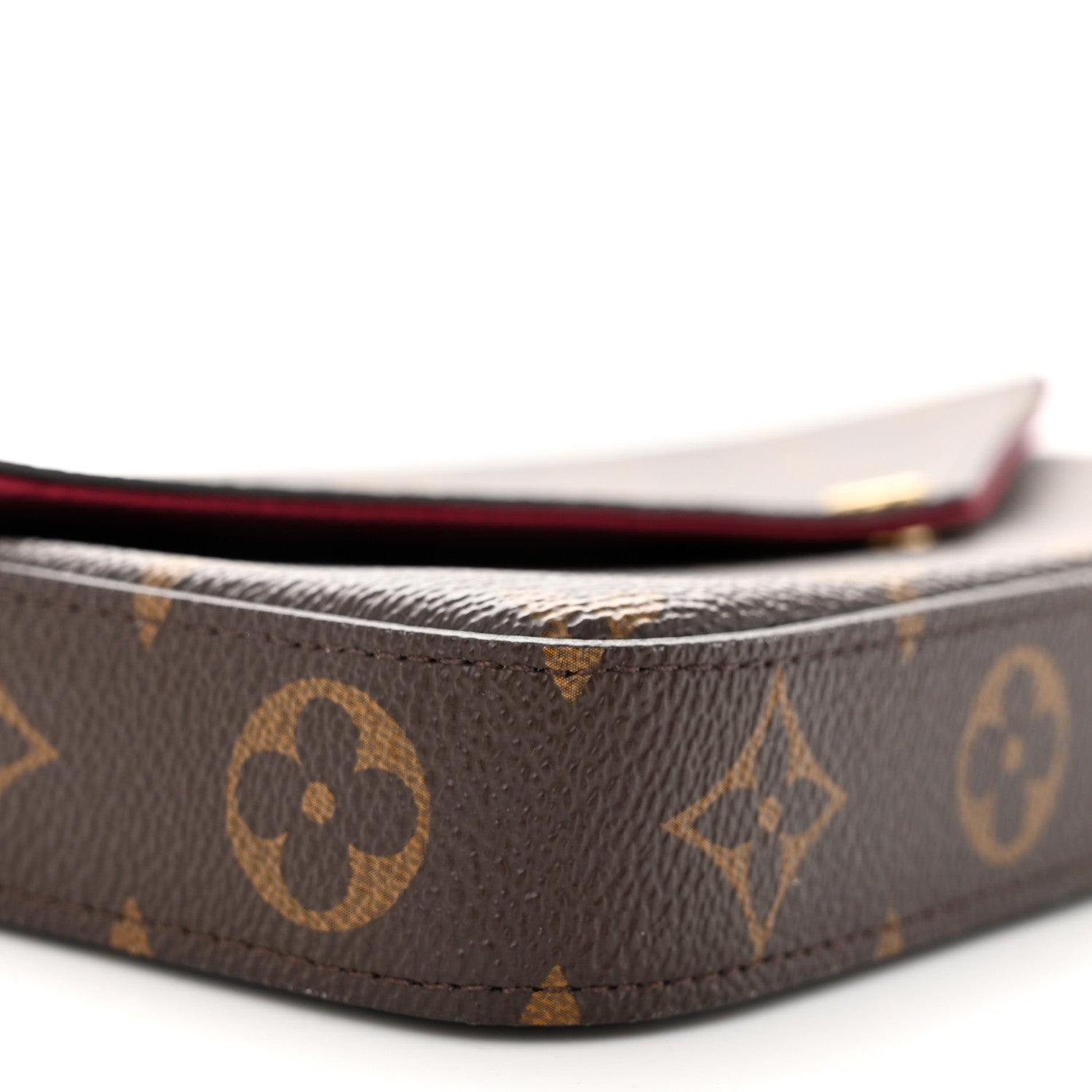 Louis Vuitton Monogram Pochette Felicie Chain Wallet Fuchsia 10 of 12