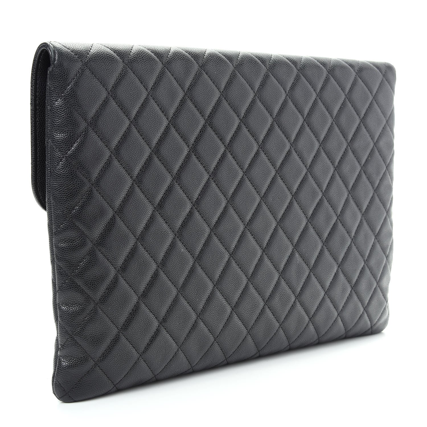 Chanel Caviar Quilted Large Golden Class Pouch Black 3 of 8